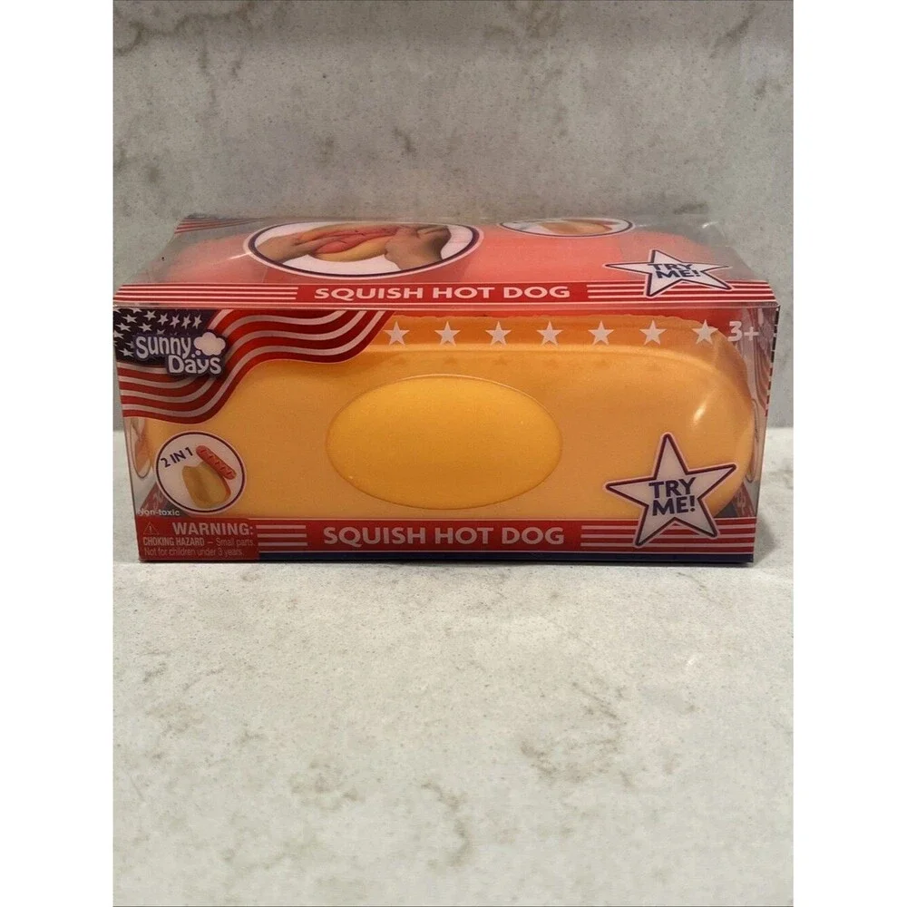 Sunny Days Squeeezy Hot Dog Fidget Toy